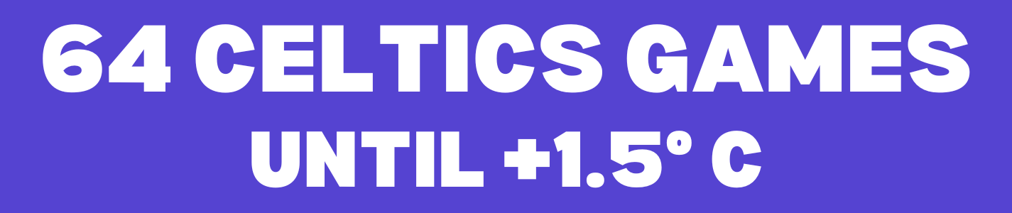 64 CELTICS GAMES UNTIL 1.5°C